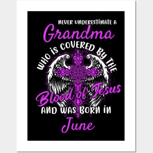 Christian Grandma who was Born in June Posters and Art